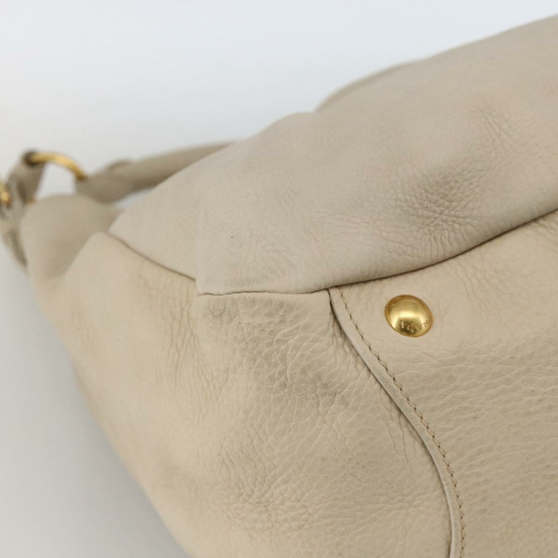 【日本直送】PRADA 金色象牙色皮革肩背包 正品 AMZ413A-15