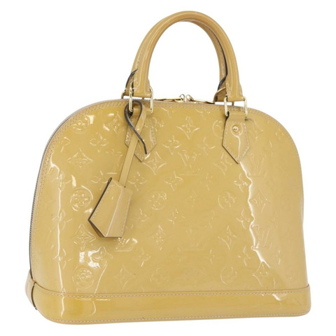 路易威登 Monogram Vernis Alma PM 手提包 米色 M90170 LV 正品 AMZ432