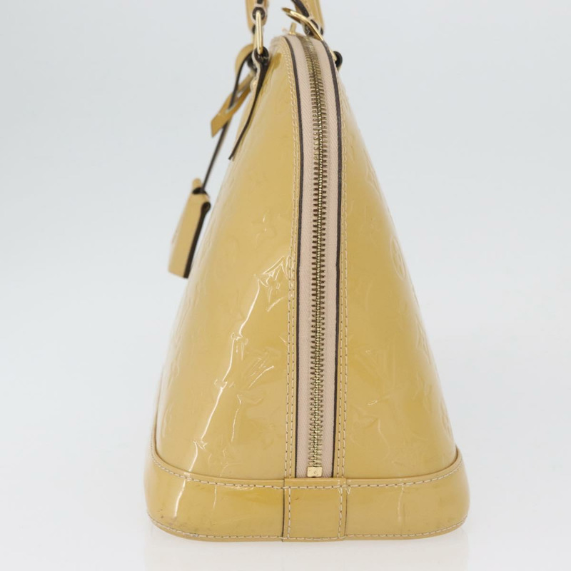 【日本直送】路易威登 Monogram Vernis Alma PM 手提包 米色 M90170 LV 正品 AMZ432-2