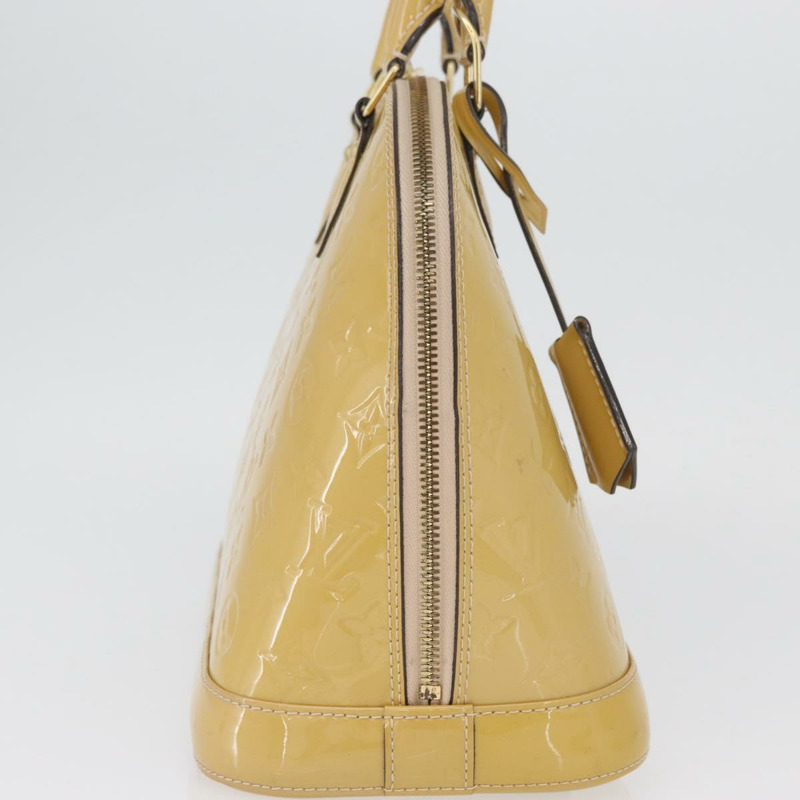 【日本直送】路易威登 Monogram Vernis Alma PM 手提包 米色 M90170 LV 正品 AMZ432-3