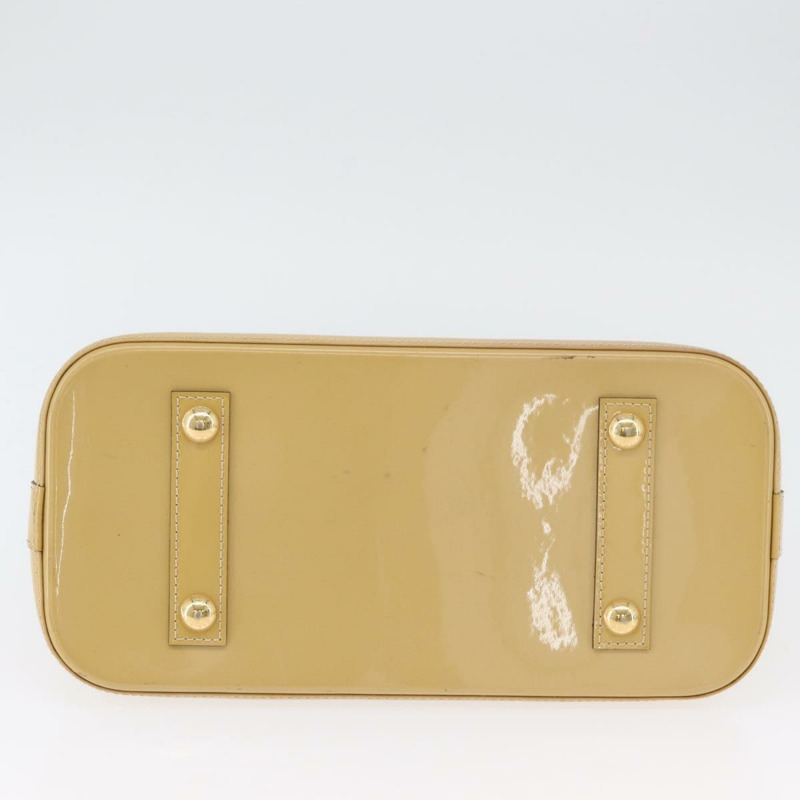 【日本直送】路易威登 Monogram Vernis Alma PM 手提包 米色 M90170 LV 正品 AMZ432-5