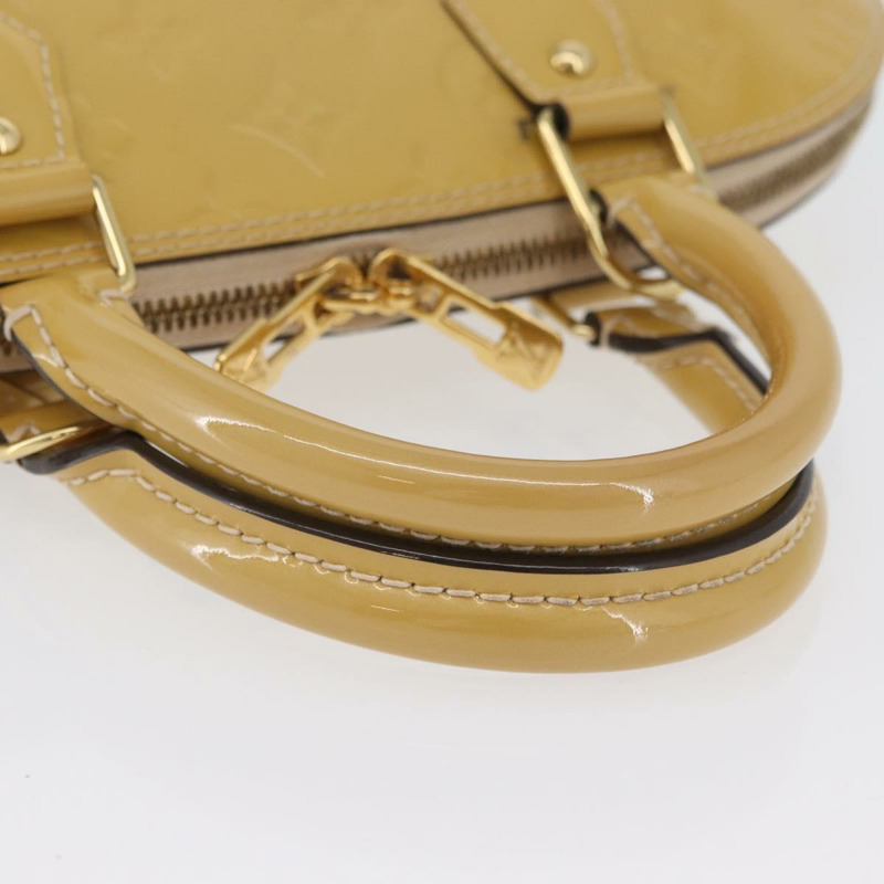 【日本直送】路易威登 Monogram Vernis Alma PM 手提包 米色 M90170 LV 正品 AMZ432-7