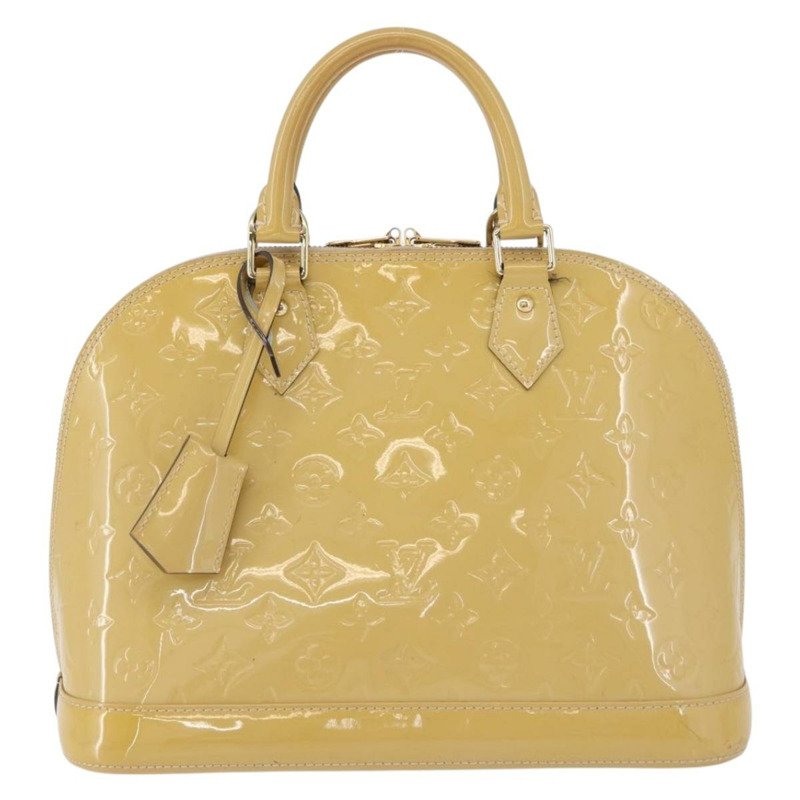 【日本直送】路易威登 Monogram Vernis Alma PM 手提包 米色 M90170 LV 正品 AMZ432-12