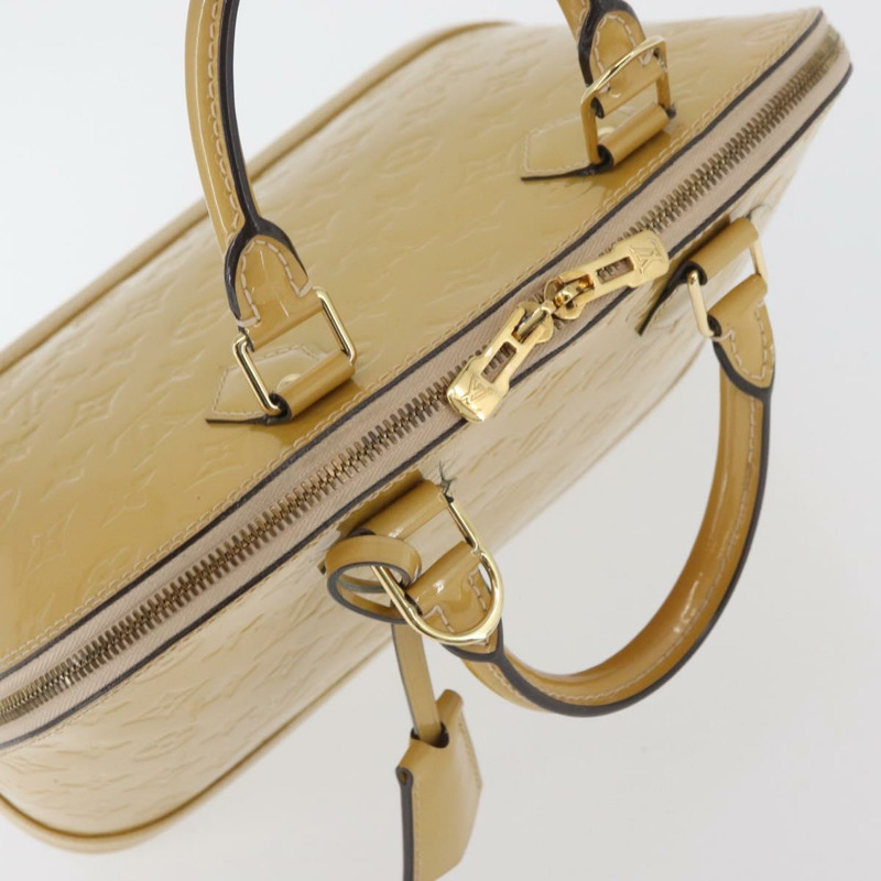 【日本直送】路易威登 Monogram Vernis Alma PM 手提包 米色 M90170 LV 正品 AMZ432-13