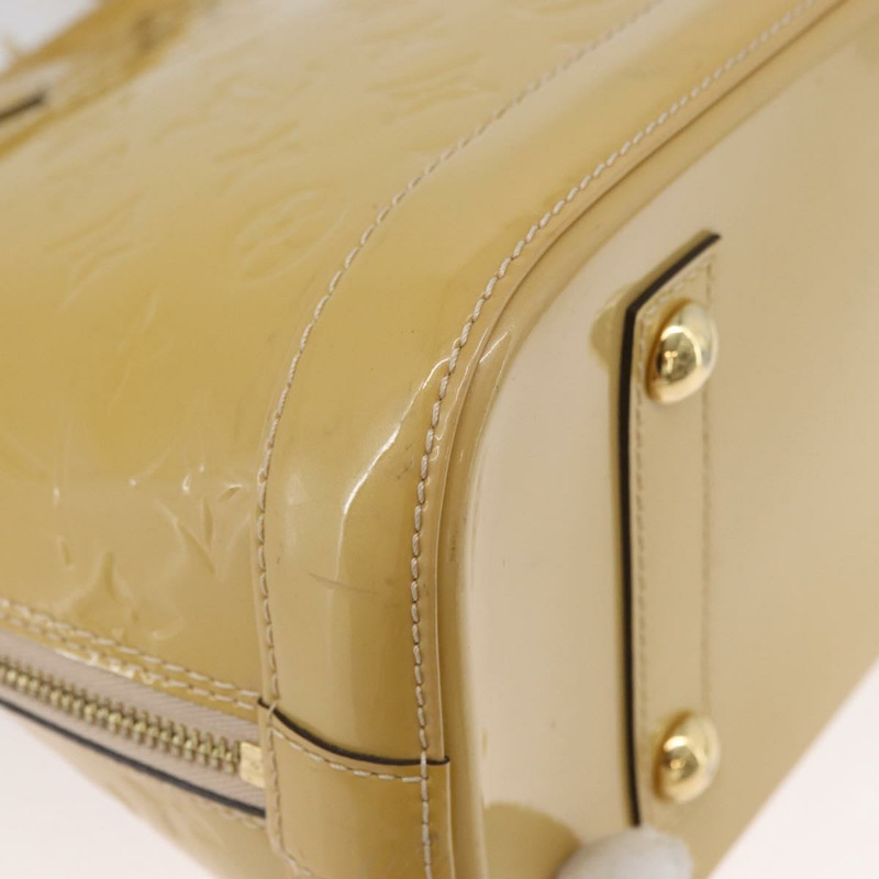【日本直送】路易威登 Monogram Vernis Alma PM 手提包 米色 M90170 LV 正品 AMZ432-14