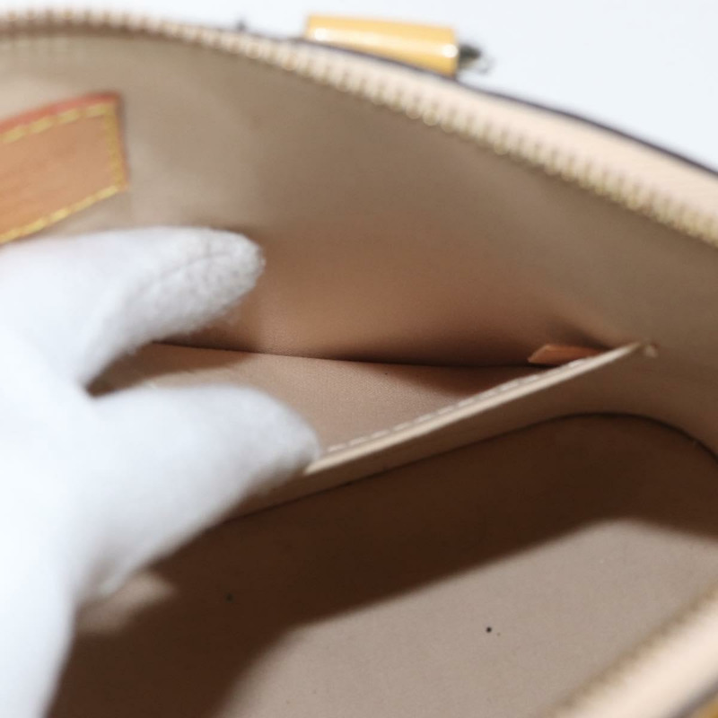 【日本直送】路易威登 Monogram Vernis Alma PM 手提包 米色 M90170 LV 正品 AMZ432-23