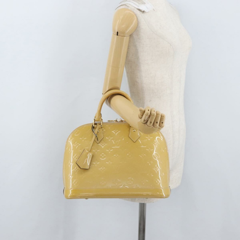 【日本直送】路易威登 Monogram Vernis Alma PM 手提包 米色 M90170 LV 正品 AMZ432-24