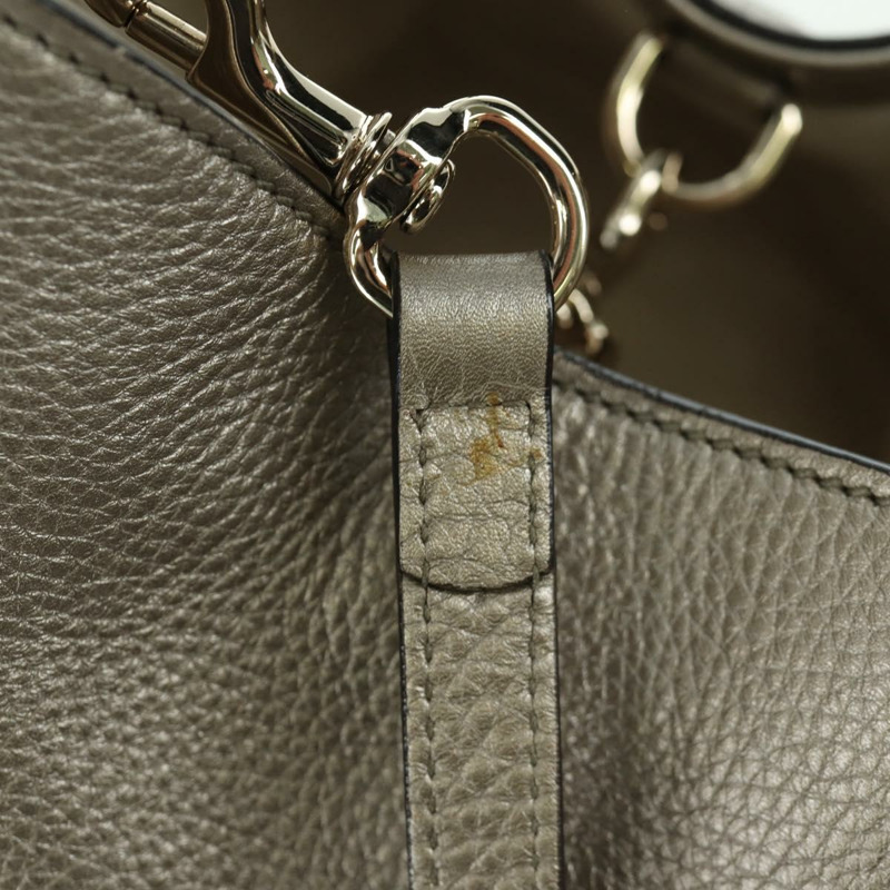 【日本直送】GUCCI Soho 手提包 皮革 兩用 銀色/金色 336751 正品 ki6605M-8