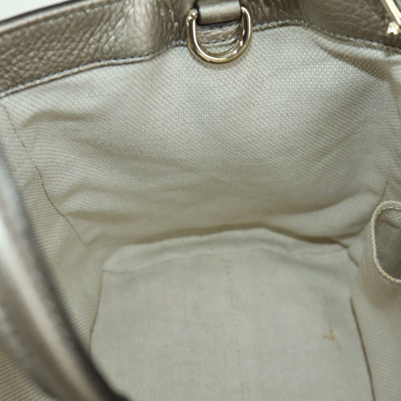 【日本直送】GUCCI Soho 手提包 皮革 兩用 銀色/金色 336751 正品 ki6605M-24