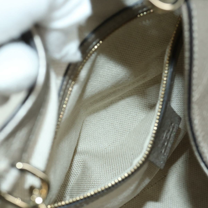 【日本直送】GUCCI Soho 手提包 皮革 兩用 銀色/金色 336751 正品 ki6605M-27