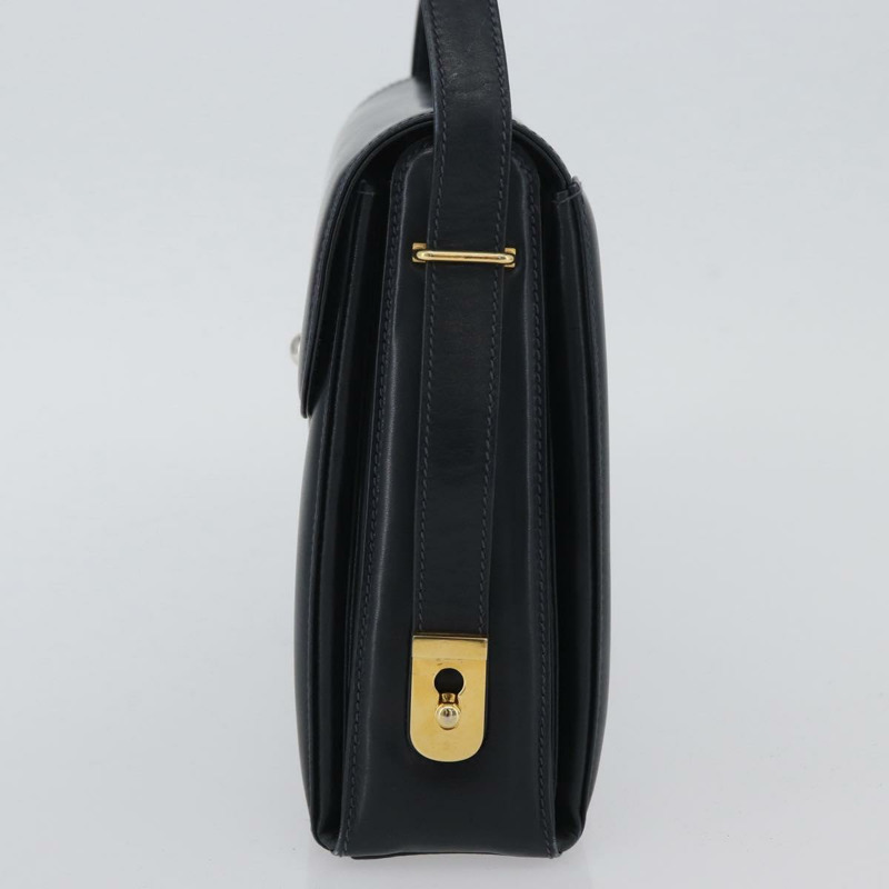 【日本直送】GUCCI 真皮單肩背包 海軍藍 金色 正品 ep13947V-2