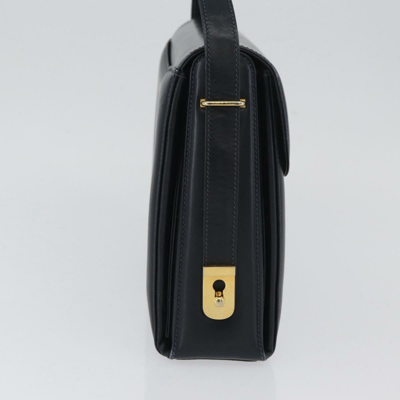 【日本直送】GUCCI 真皮單肩背包 海軍藍 金色 正品 ep13947V-3