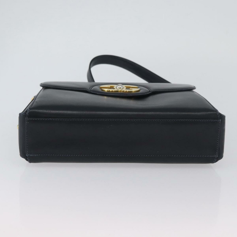 【日本直送】GUCCI 真皮單肩背包 海軍藍 金色 正品 ep13947V-4