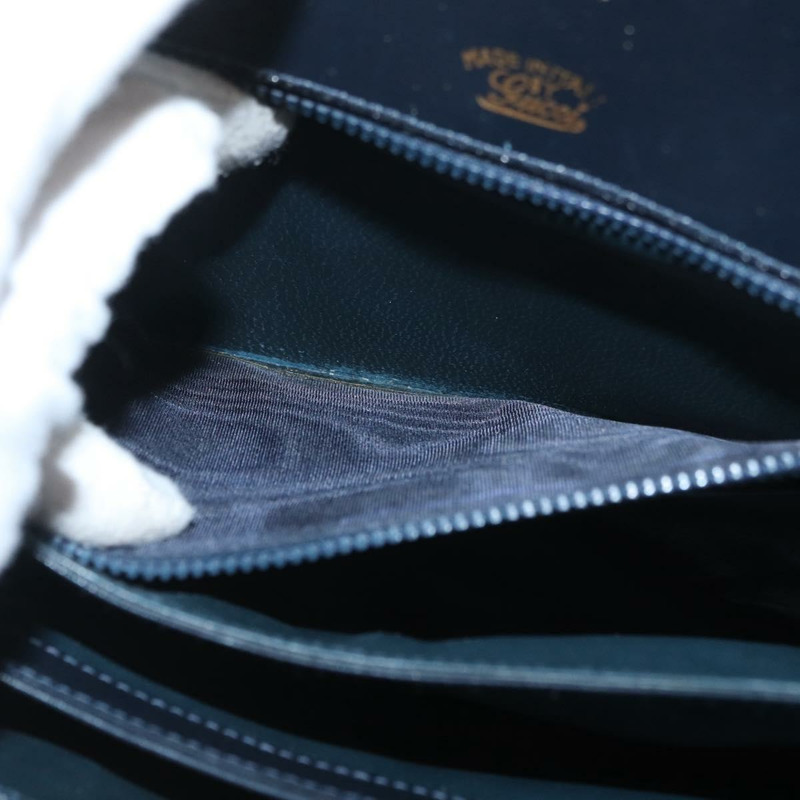 【日本直送】GUCCI 真皮單肩背包 海軍藍 金色 正品 ep13947V-10