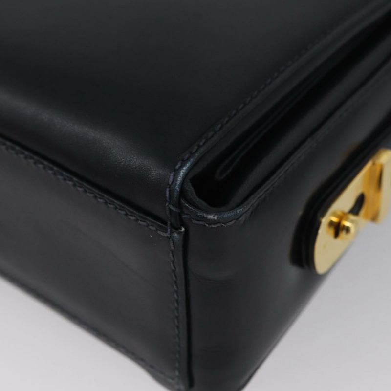 【日本直送】GUCCI 真皮單肩背包 海軍藍 金色 正品 ep13947V-13