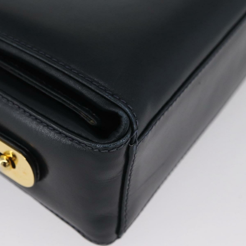 【日本直送】GUCCI 真皮單肩背包 海軍藍 金色 正品 ep13947V-14