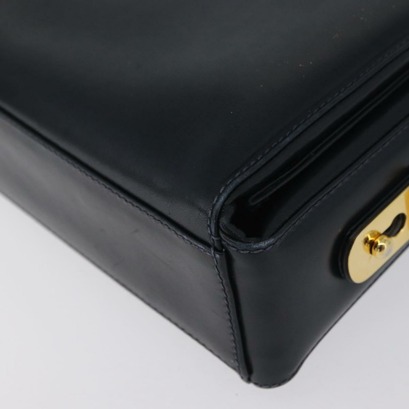 【日本直送】GUCCI 真皮單肩背包 海軍藍 金色 正品 ep13947V-15