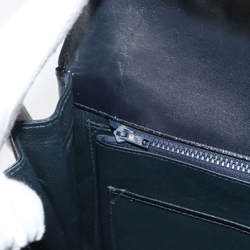 【日本直送】GUCCI 真皮單肩背包 海軍藍 金色 正品 ep13947V-23