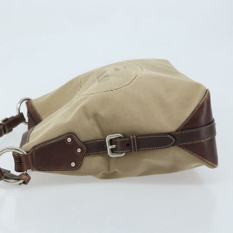 【日本直送】PRADA帆布肩包 米色 銀色 正品 YKZ082A-3
