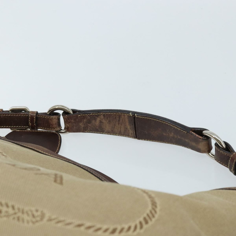 【日本直送】PRADA帆布肩包 米色 銀色 正品 YKZ082A-7