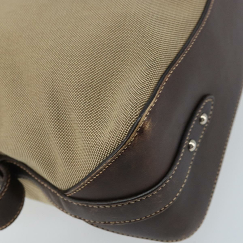 【日本直送】PRADA帆布肩包 米色 銀色 正品 YKZ082A-15