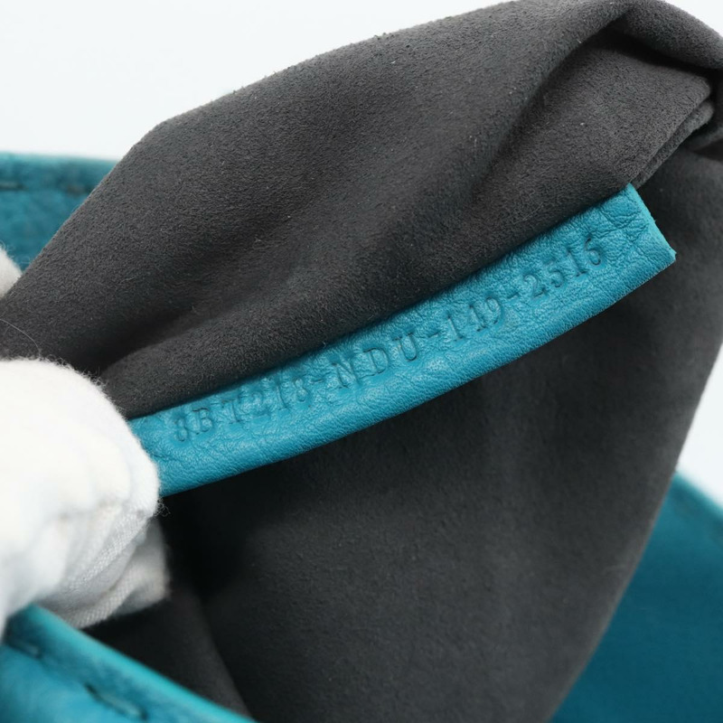 【日本直送】FENDI Celeria 單肩包 皮革 兩用 藍色 銀色 正品 ep13870A-11