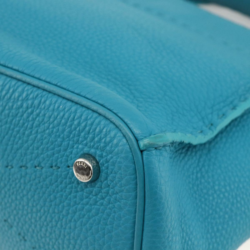 【日本直送】FENDI Celeria 單肩包 皮革 兩用 藍色 銀色 正品 ep13870A-15