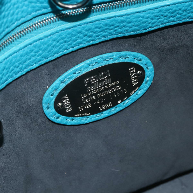 【日本直送】FENDI Celeria 單肩包 皮革 兩用 藍色 銀色 正品 ep13870A-18