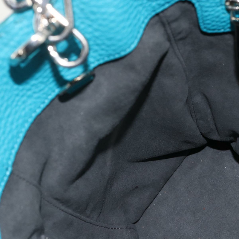 【日本直送】FENDI Celeria 單肩包 皮革 兩用 藍色 銀色 正品 ep13870A-19