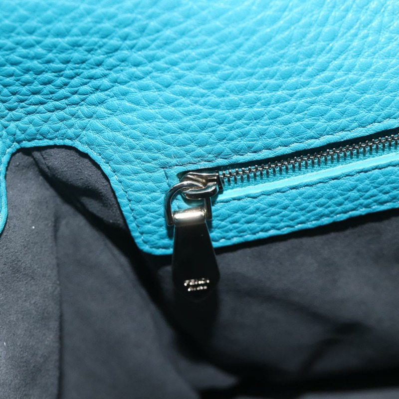 【日本直送】FENDI Celeria 單肩包 皮革 兩用 藍色 銀色 正品 ep13870A-21