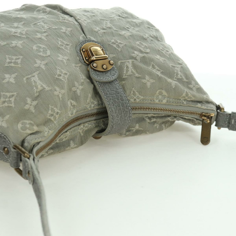 【日本直送】路易威登 Monogram Denim Slytree 肩背包 灰色 M45834 LV Auth ep13882V-5