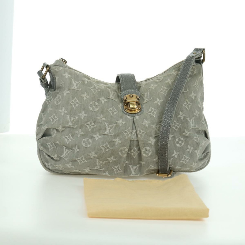 【日本直送】路易威登 Monogram Denim Slytree 肩背包 灰色 M45834 LV Auth ep13882V-11