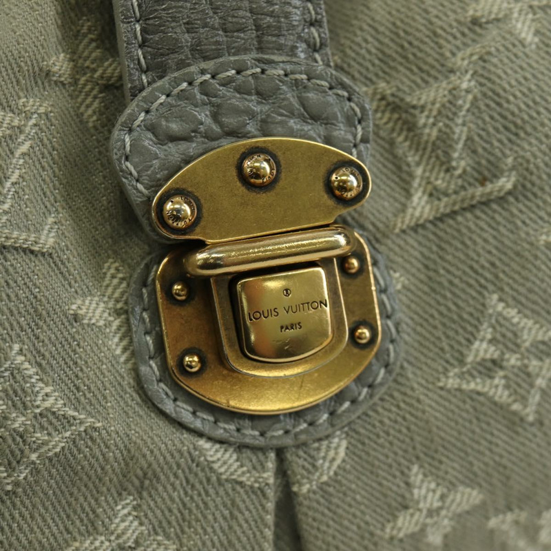 【日本直送】路易威登 Monogram Denim Slytree 肩背包 灰色 M45834 LV Auth ep13882V-18