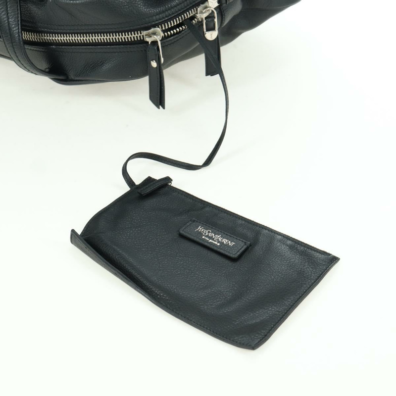 【日本直送】SAINT LAURENT 手提包 皮革 黑色 銀色 正品 YKZ145A-9