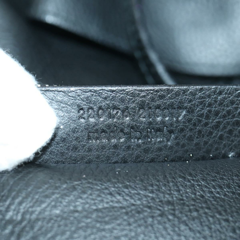 【日本直送】SAINT LAURENT 手提包 皮革 黑色 銀色 正品 YKZ145A-11