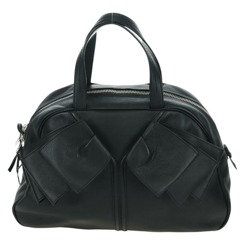 【日本直送】SAINT LAURENT 手提包 皮革 黑色 銀色 正品 YKZ145A-12