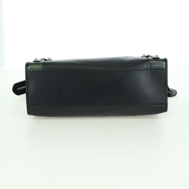 【日本直送】BALENCIAGA Giant City 手提包 皮革 2way 黑色 銀色 281770 正品 YKZ099SAV-4