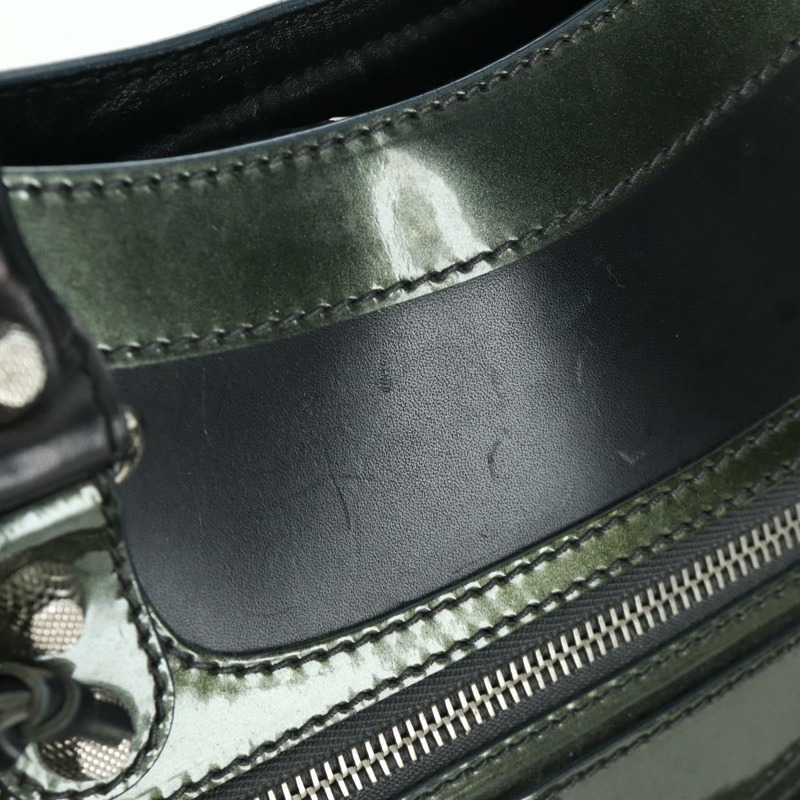【日本直送】BALENCIAGA Giant City 手提包 皮革 2way 黑色 銀色 281770 正品 YKZ099SAV-9