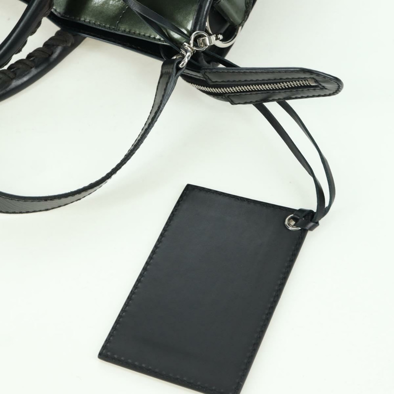 【日本直送】BALENCIAGA Giant City 手提包 皮革 2way 黑色 銀色 281770 正品 YKZ099SAV-20