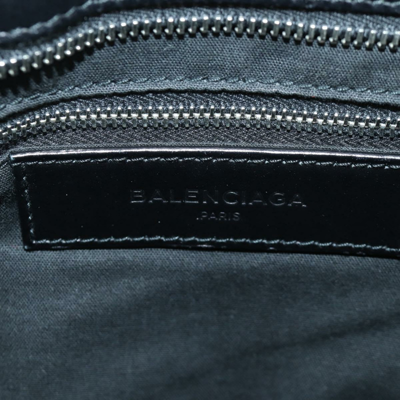 【日本直送】BALENCIAGA Giant City 手提包 皮革 2way 黑色 銀色 281770 正品 YKZ099SAV-22