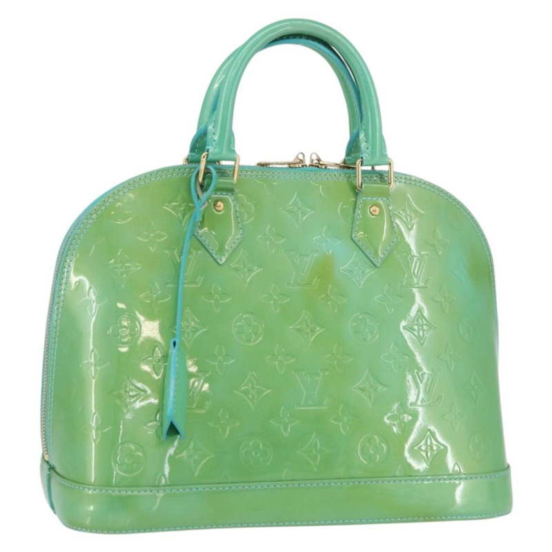 【日本直送】路易威登 Monogram Vernis Alma PM 手提包 藍色 Lagon M91694 LV Auth ARZ765-0