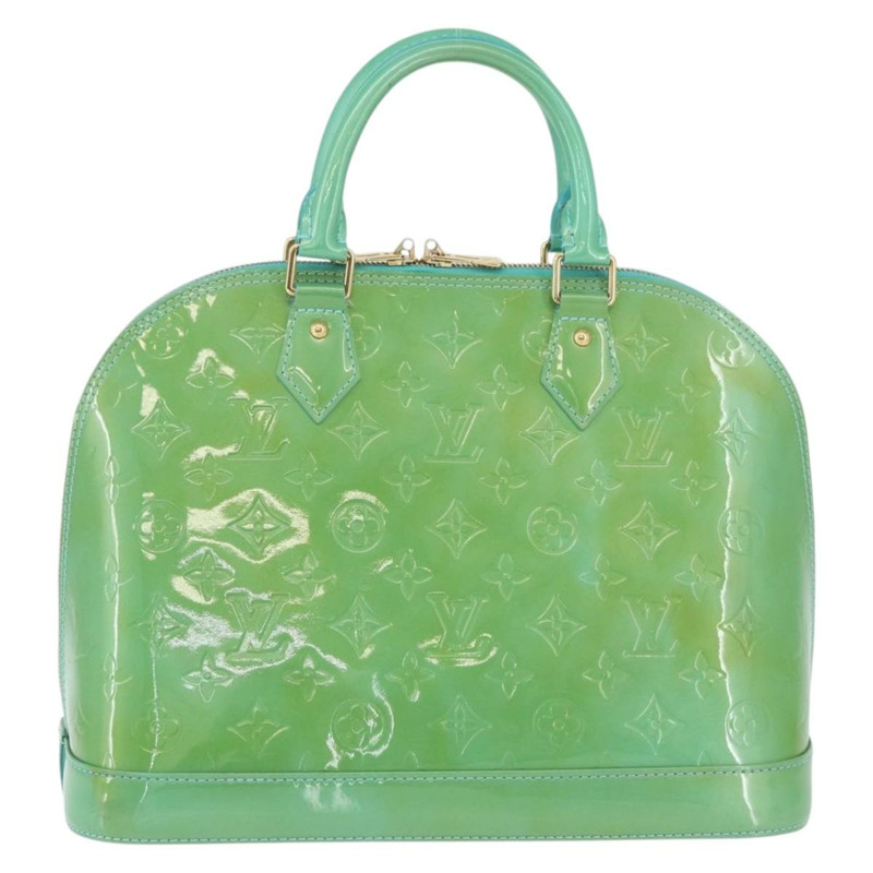 【日本直送】路易威登 Monogram Vernis Alma PM 手提包 藍色 Lagon M91694 LV Auth ARZ765-1