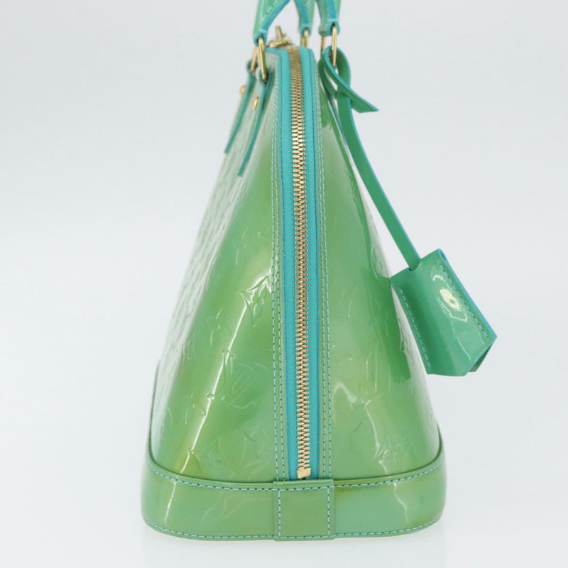 【日本直送】路易威登 Monogram Vernis Alma PM 手提包 藍色 Lagon M91694 LV Auth ARZ765-3