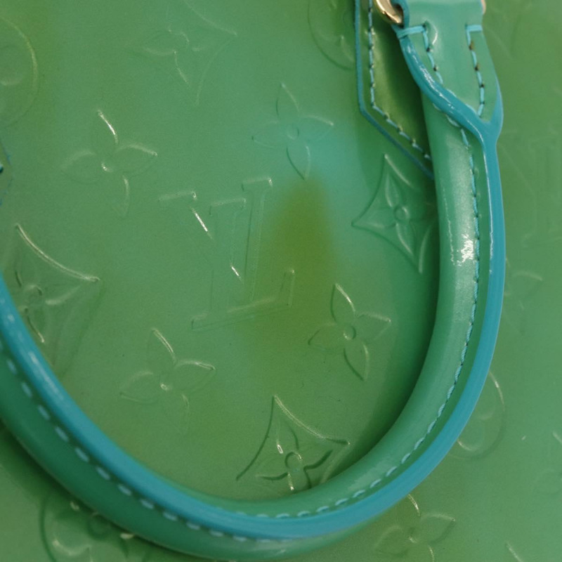 【日本直送】路易威登 Monogram Vernis Alma PM 手提包 藍色 Lagon M91694 LV Auth ARZ765-9