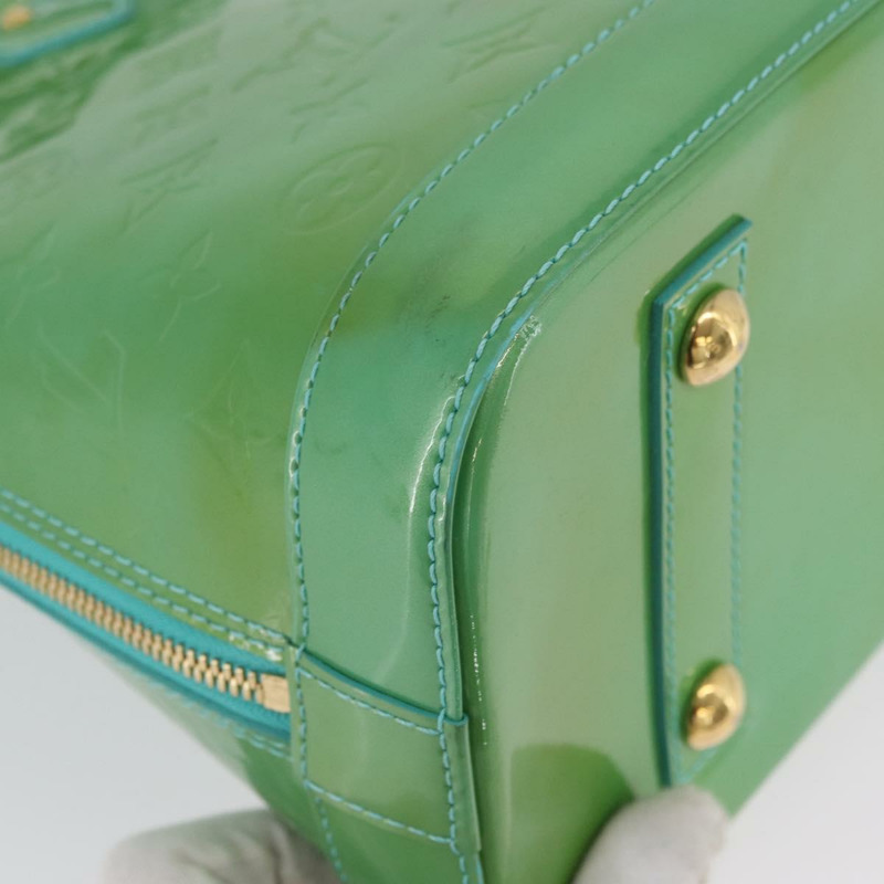 【日本直送】路易威登 Monogram Vernis Alma PM 手提包 藍色 Lagon M91694 LV Auth ARZ765-15