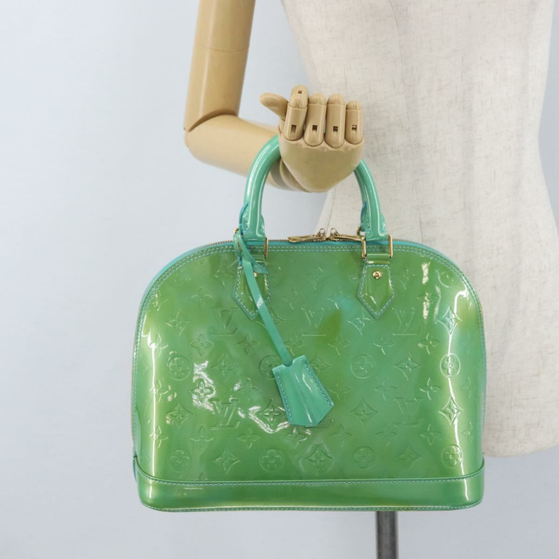 【日本直送】路易威登 Monogram Vernis Alma PM 手提包 藍色 Lagon M91694 LV Auth ARZ765-22