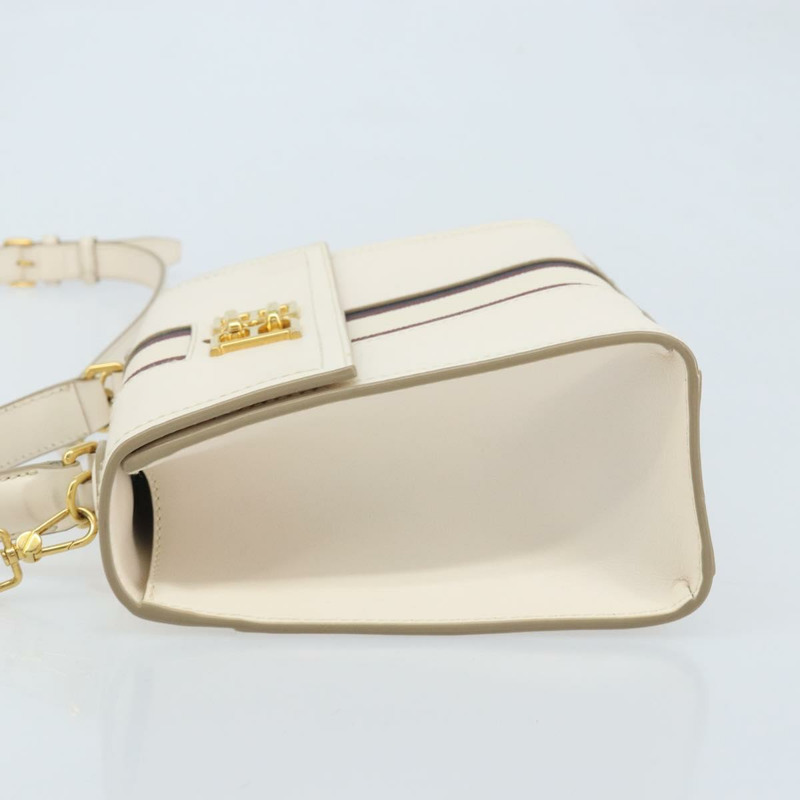 【日本直送】BALLY 手提包 皮革 兩用 白色 金色 正品 YKZ532A-3