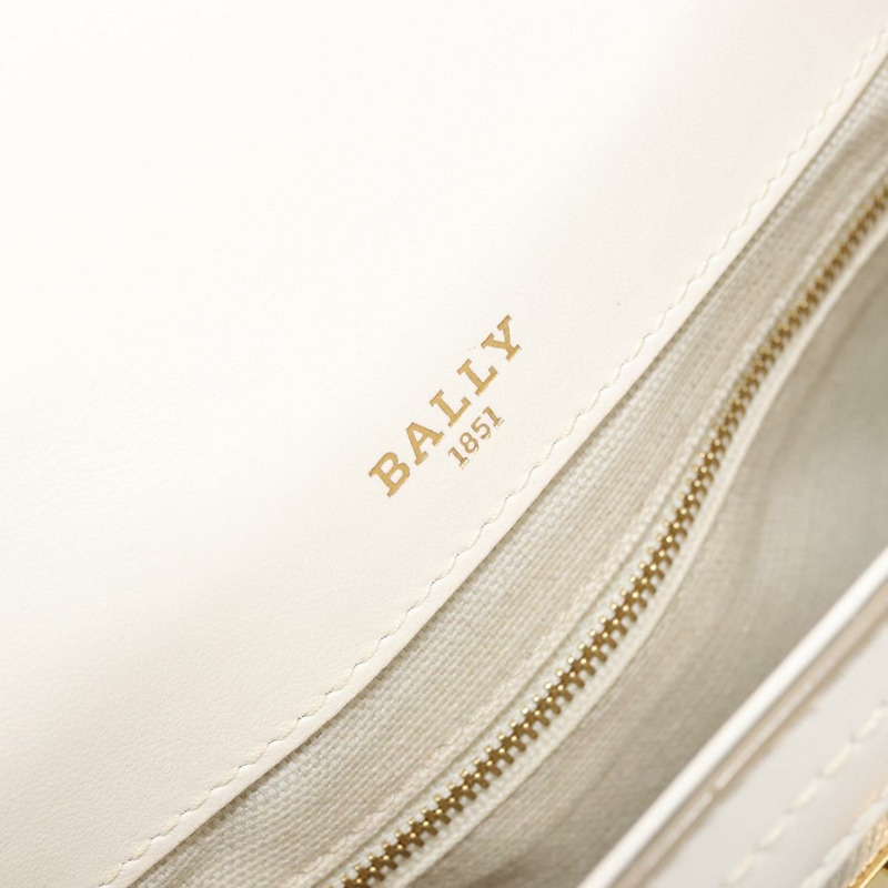 【日本直送】BALLY 手提包 皮革 兩用 白色 金色 正品 YKZ532A-19