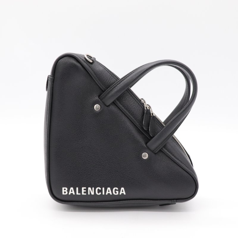 Balenciaga 巴黎世家 黑色 三角手提包-1