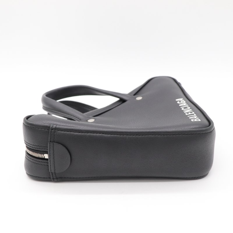 Balenciaga 巴黎世家 黑色 三角手提包-4